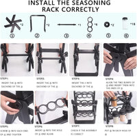 Spice Rack Organizer With 18 Spice Jars